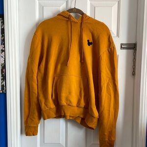 Divided Mustard Yellow Hoodie Sweatshirt with Soft Texture